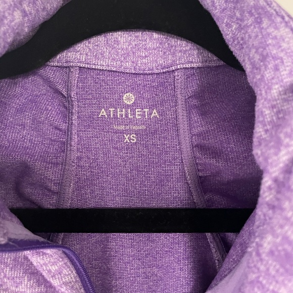 Athleta Purple Quarter-Zip Pullover, size XS - Picture 2 of 7